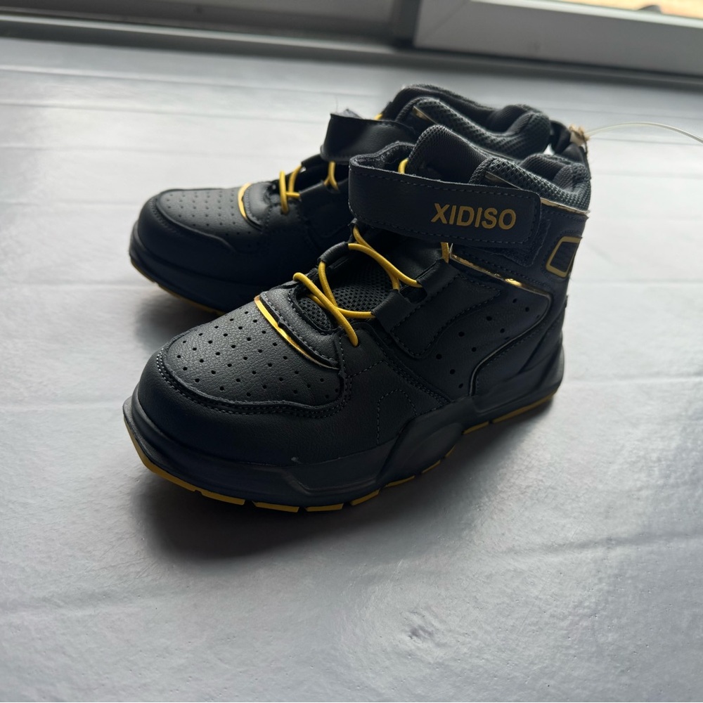 Kids Black and Yellow Shoes